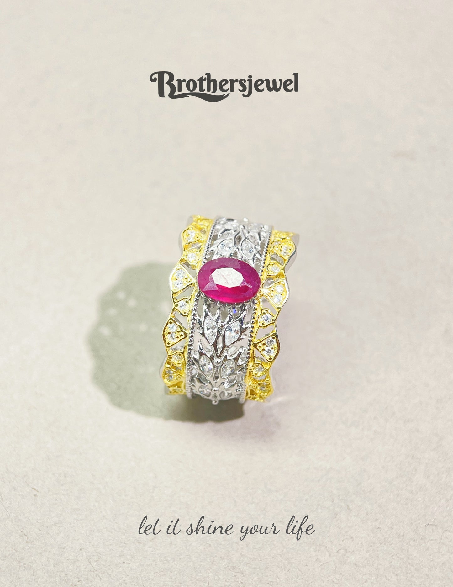 S925 Silver Natural Gorgeous Ruby Ring L0119104