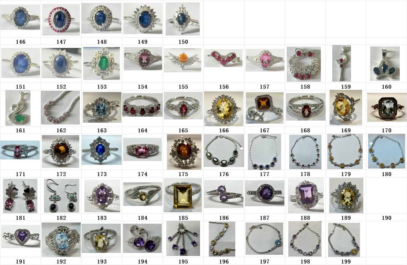 TIKTOK LIVE Jewelry in Tray S925 Silver Gemstone Come With Certificate-(number:98-197)