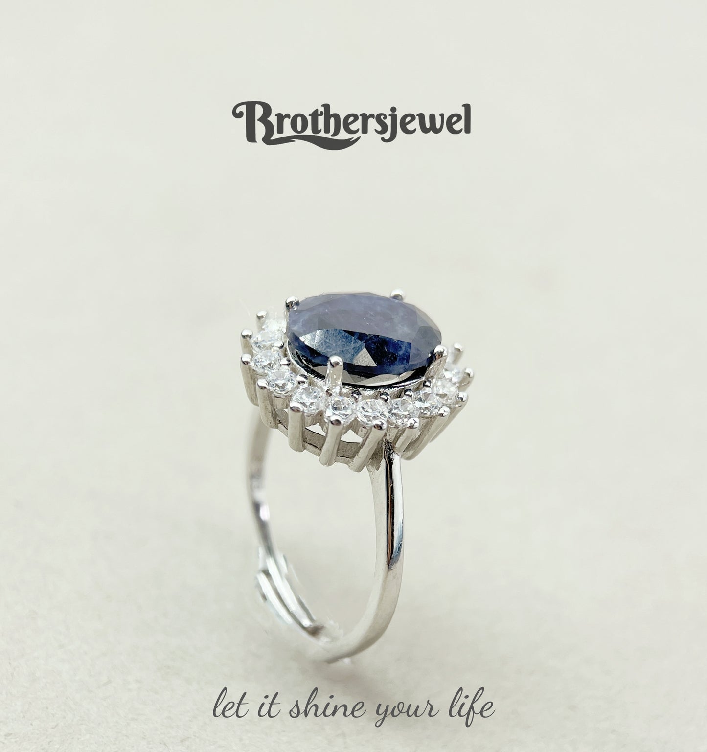 S925 Silver Natural Sapphire Ring N0075103
