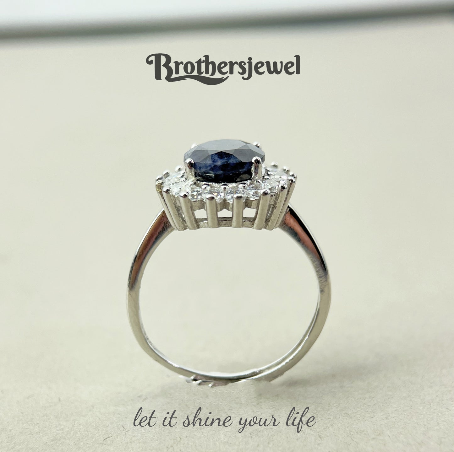 S925 Silver Natural Sapphire Ring N0075103