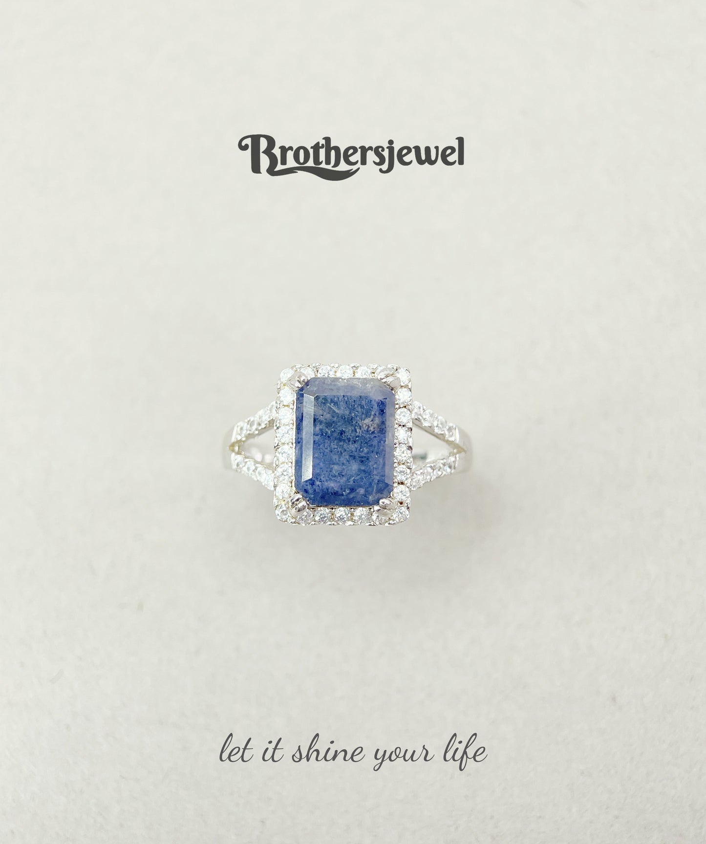 S925 Silver Natural Sapphire Ring N0075103