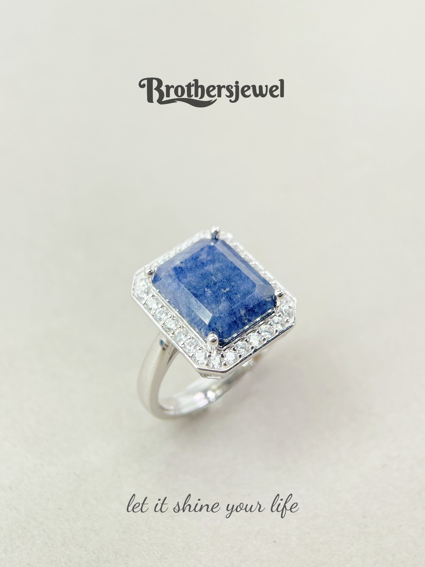 S925 Silver Natural Sapphire Ring N0090106