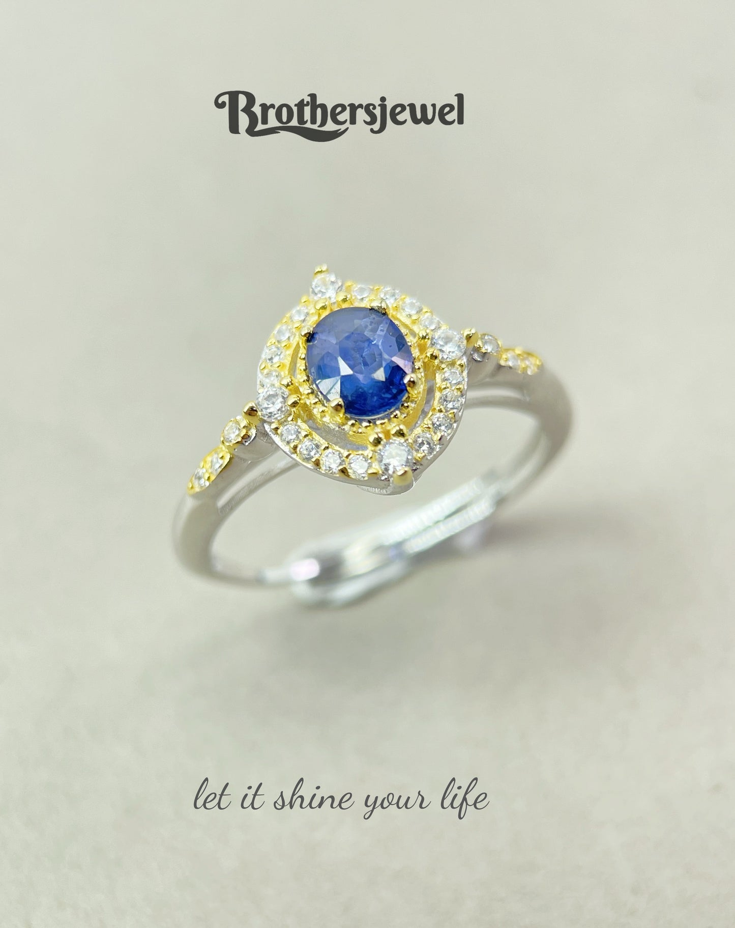 S925 Silver Natural Sapphire Ring L0089161