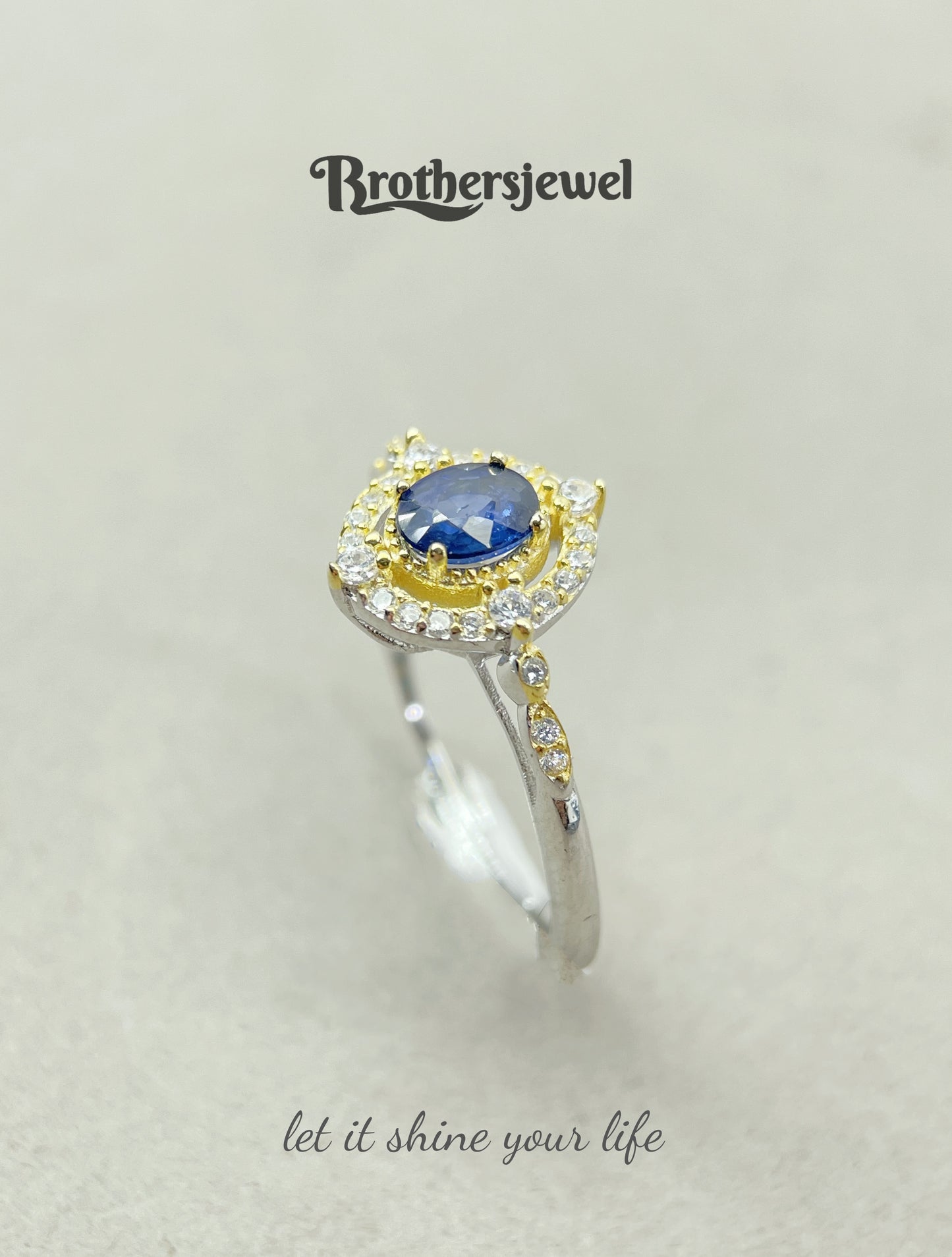 S925 Silver Natural Sapphire Ring L0089161