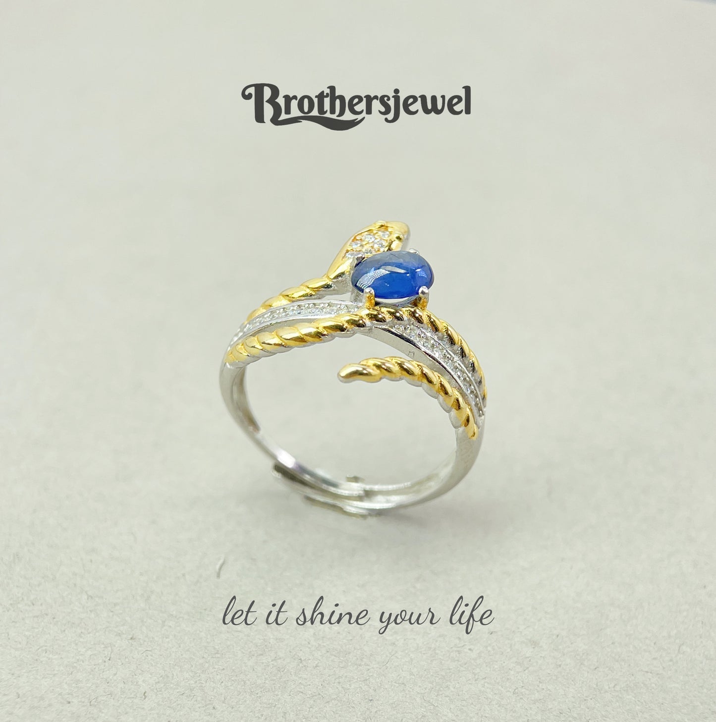 S925 Silver Natural Sapphire Ring L0083158