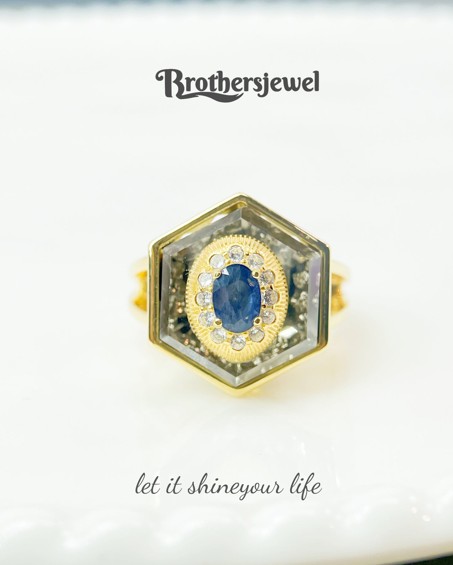 S925 Silver Natural Sapphire Ring L0139157