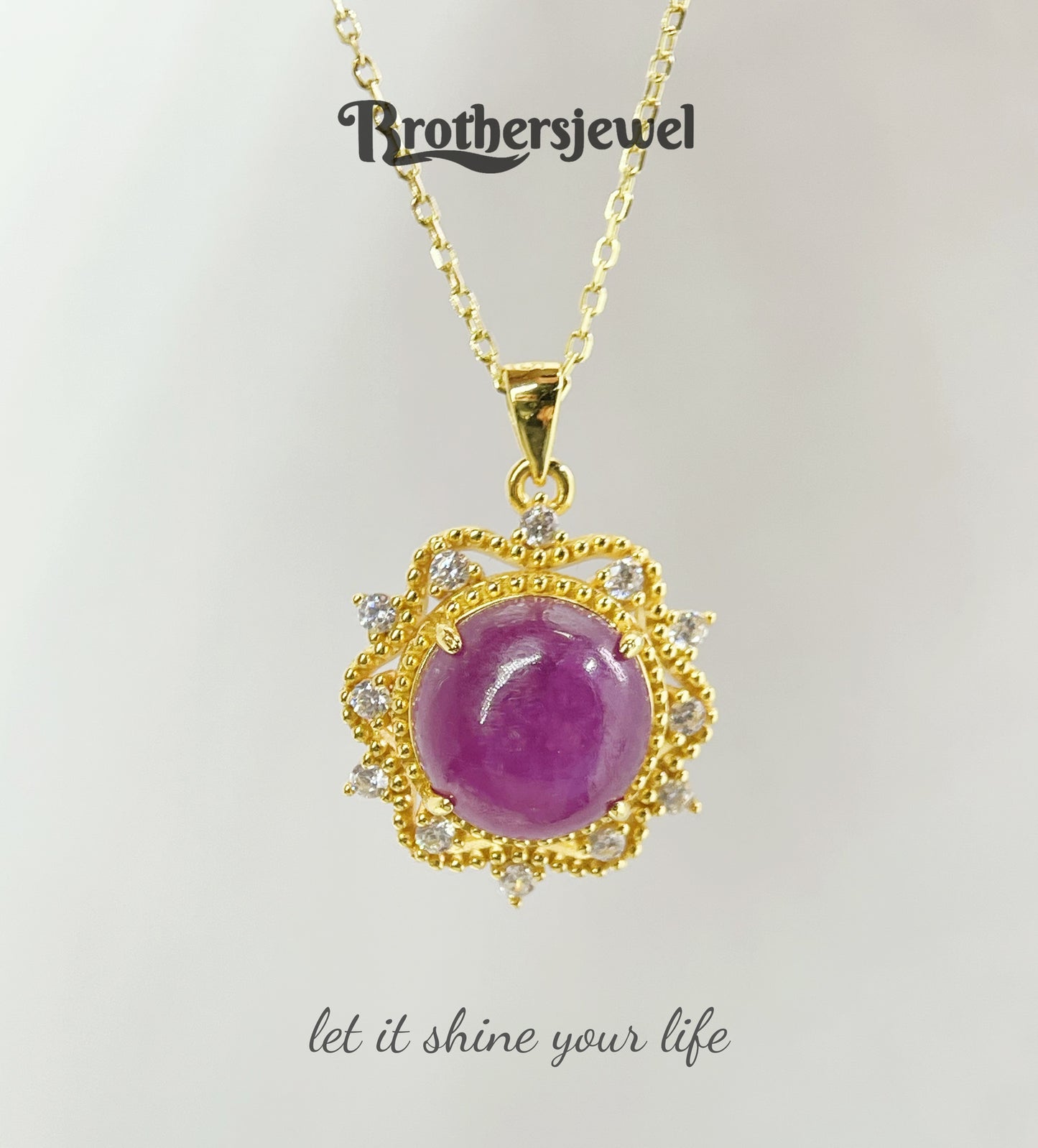 S925 Sterling Silver Natural Ruby Pendant N0160110