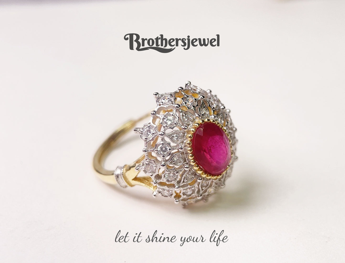 S925 Silver Natural Gorgeous Ruby Ring L0159180