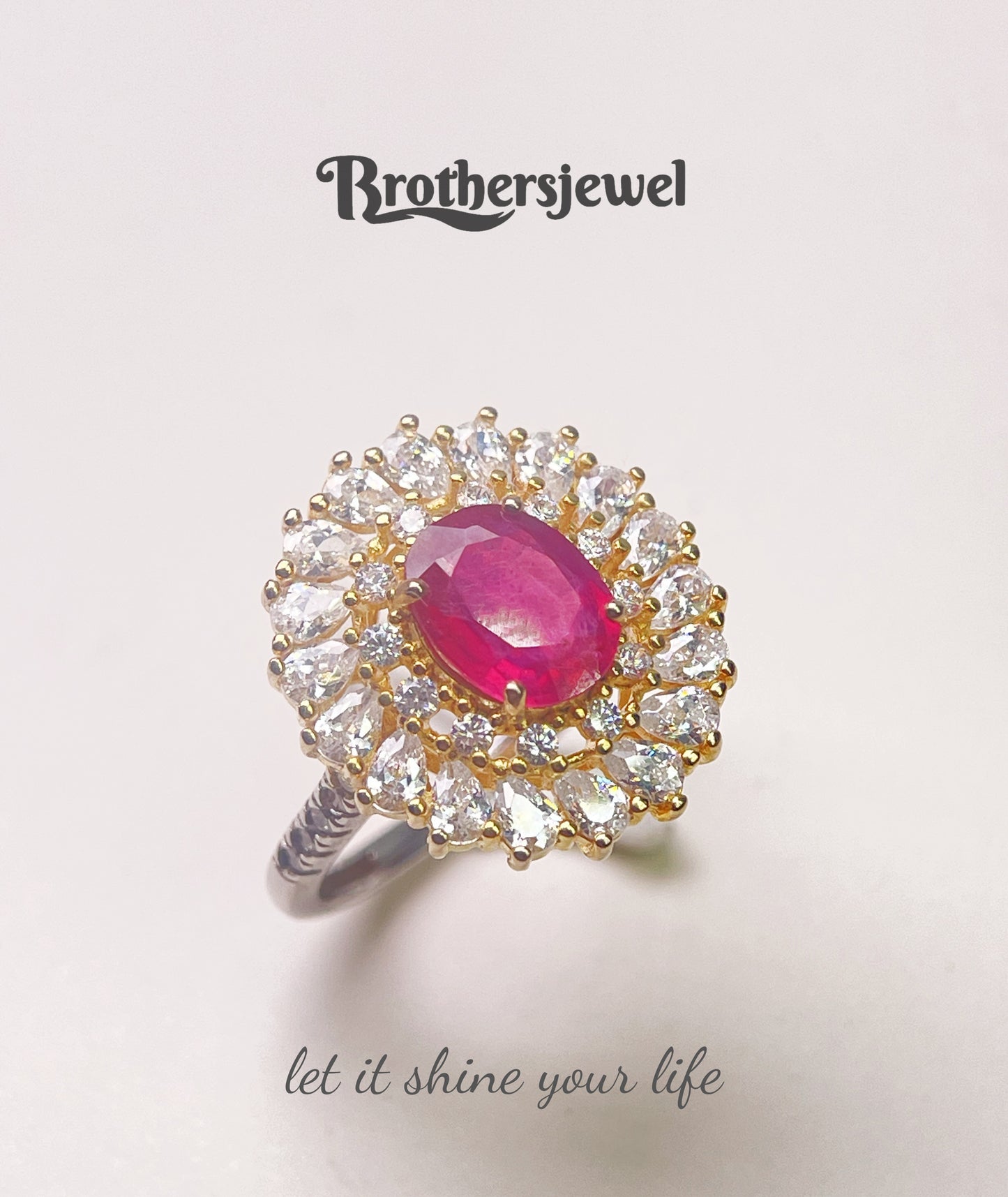 S925 Silver Natural Gorgeous Ruby Ring L0159180