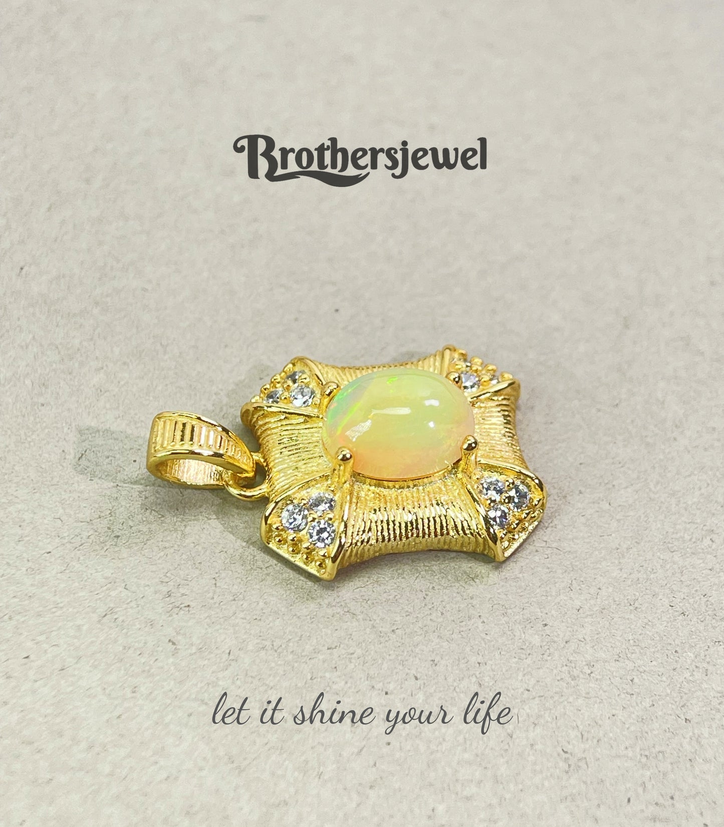 S925 Sterling Silver Natural Opal Pendant L0078128
