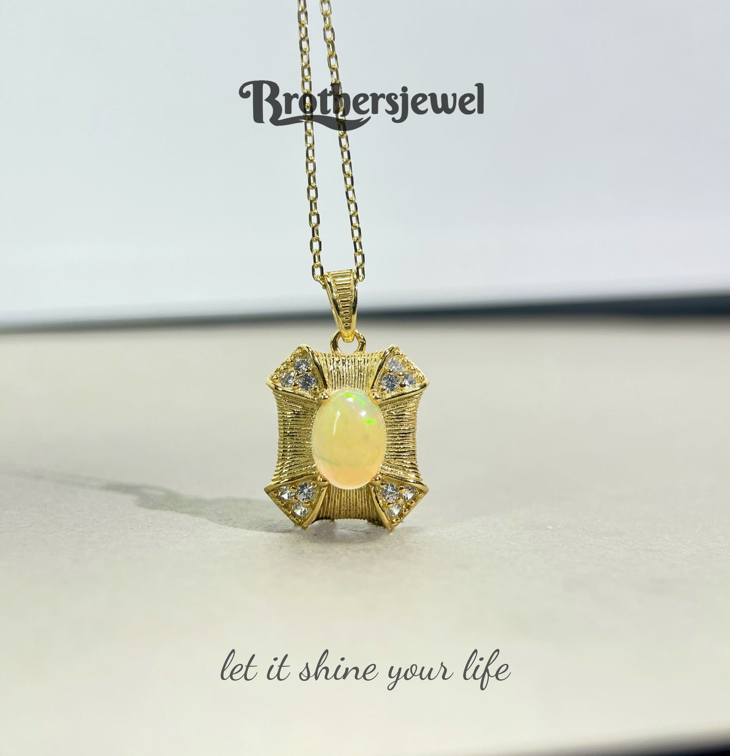 S925 Sterling Silver Natural Opal Pendant L0078128