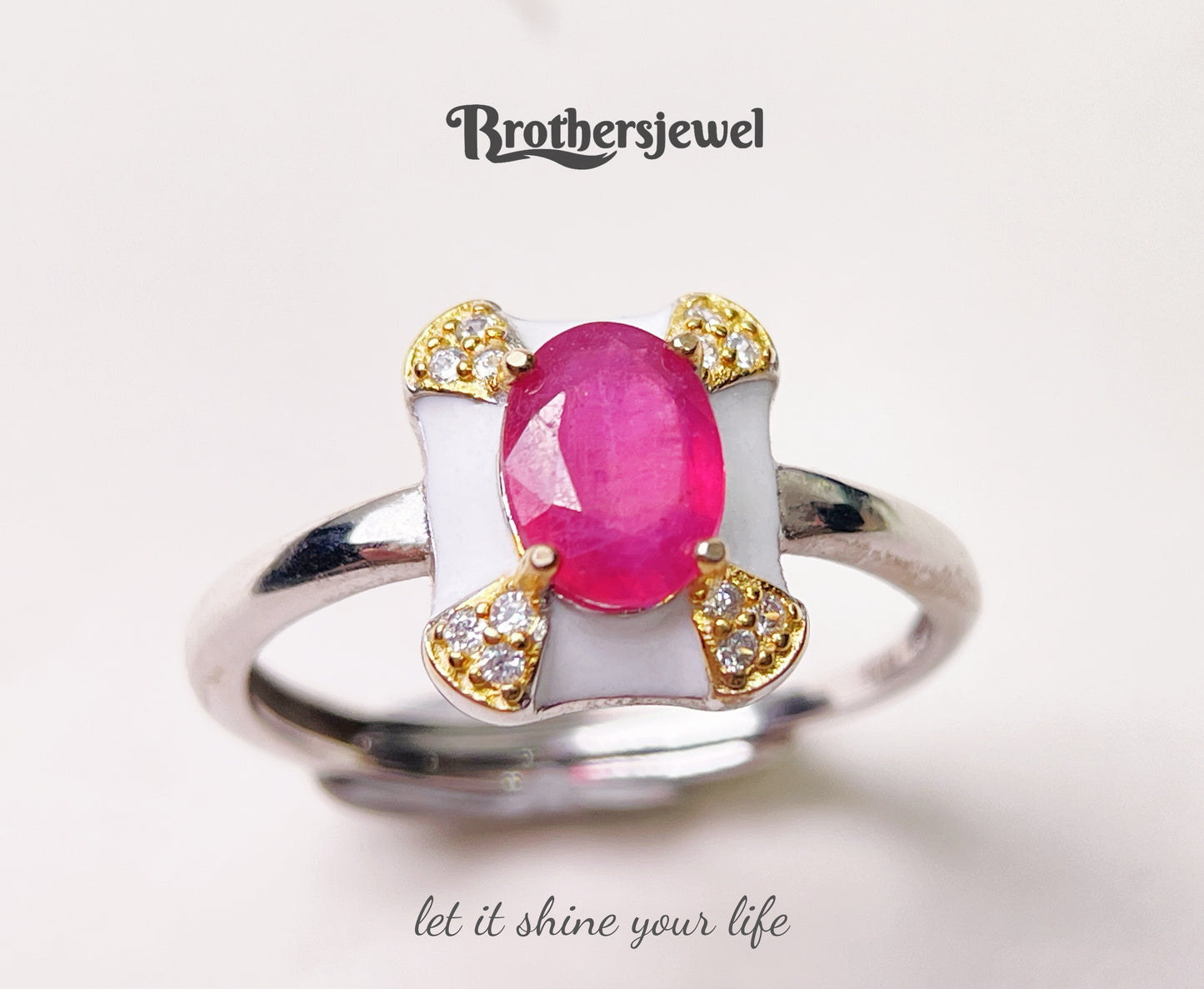 S925 Silver Natural Gorgeous Ruby Ring L0089172