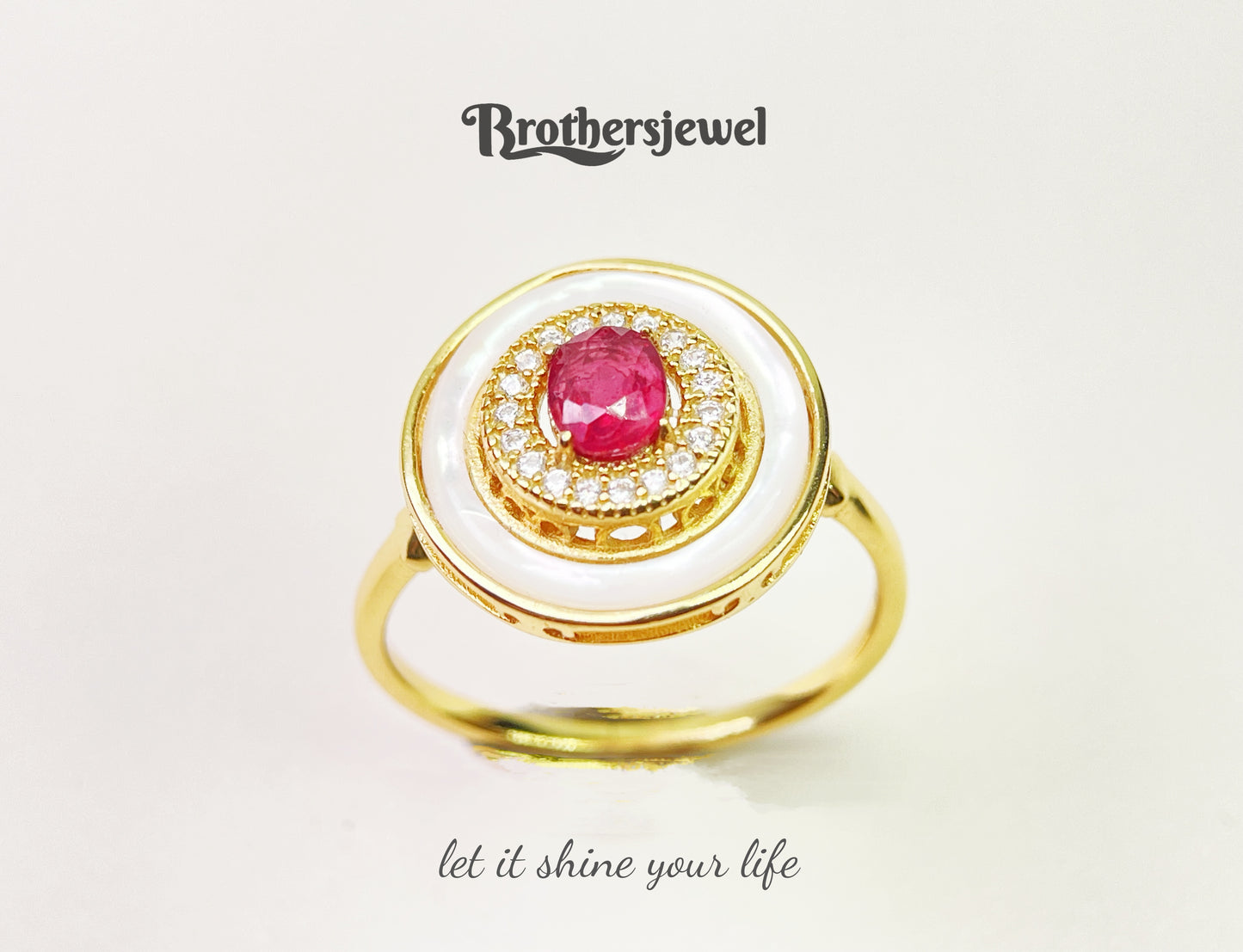 S925 Silver Natural Gorgeous Ruby Ring L0093174