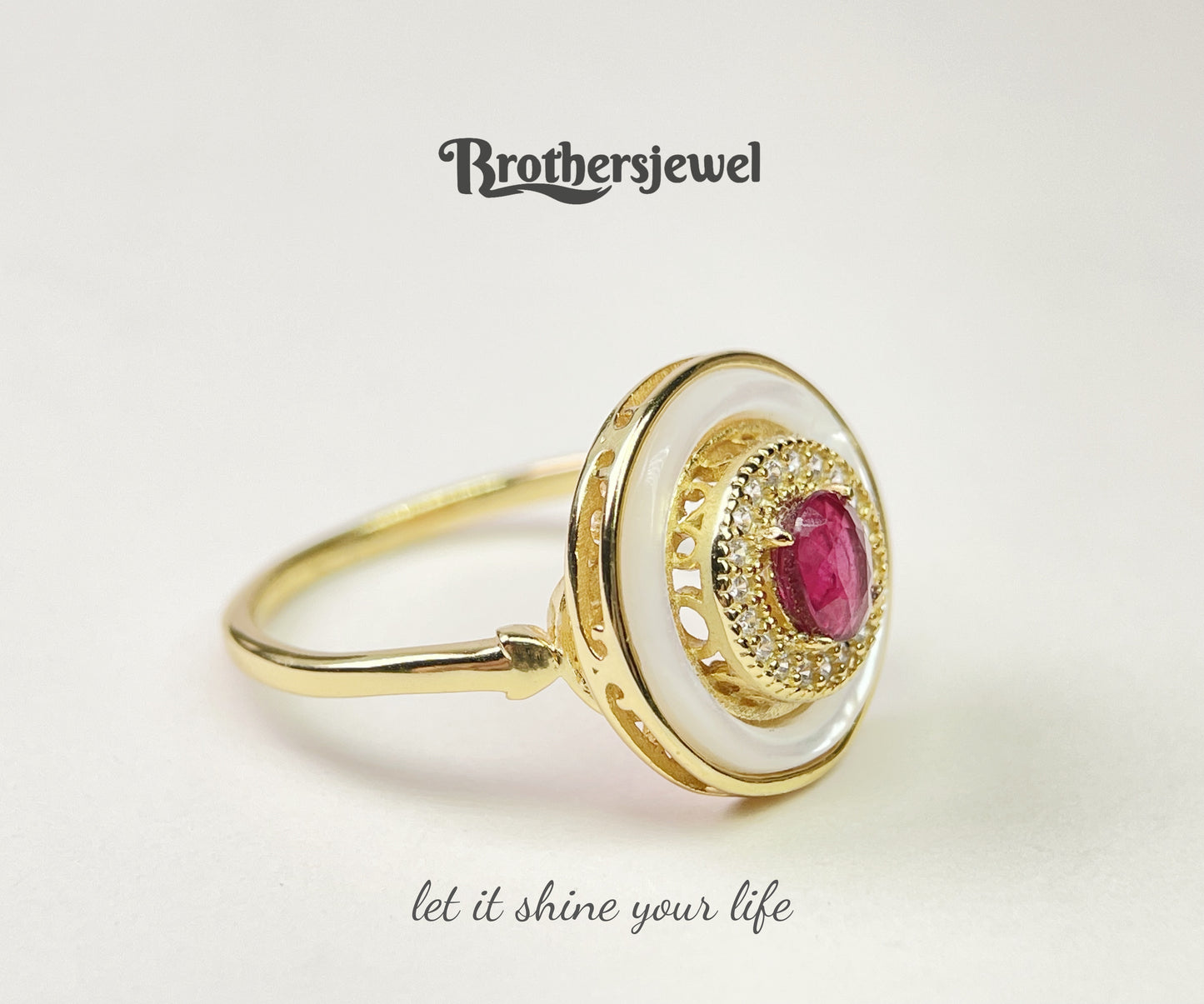 S925 Silver Natural Gorgeous Ruby Ring L0093174