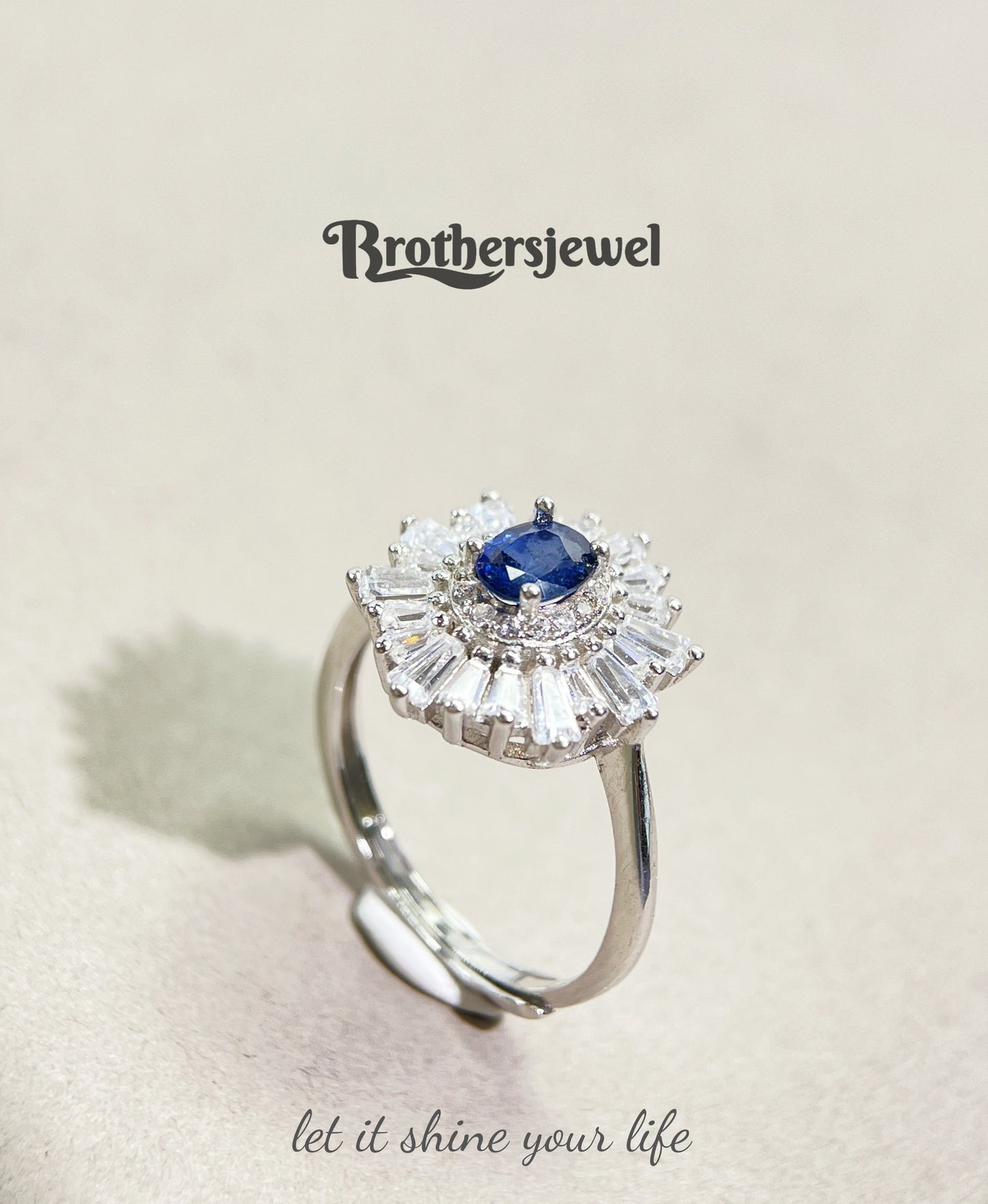 S925 Silver Natural Sapphire Ring L0109159