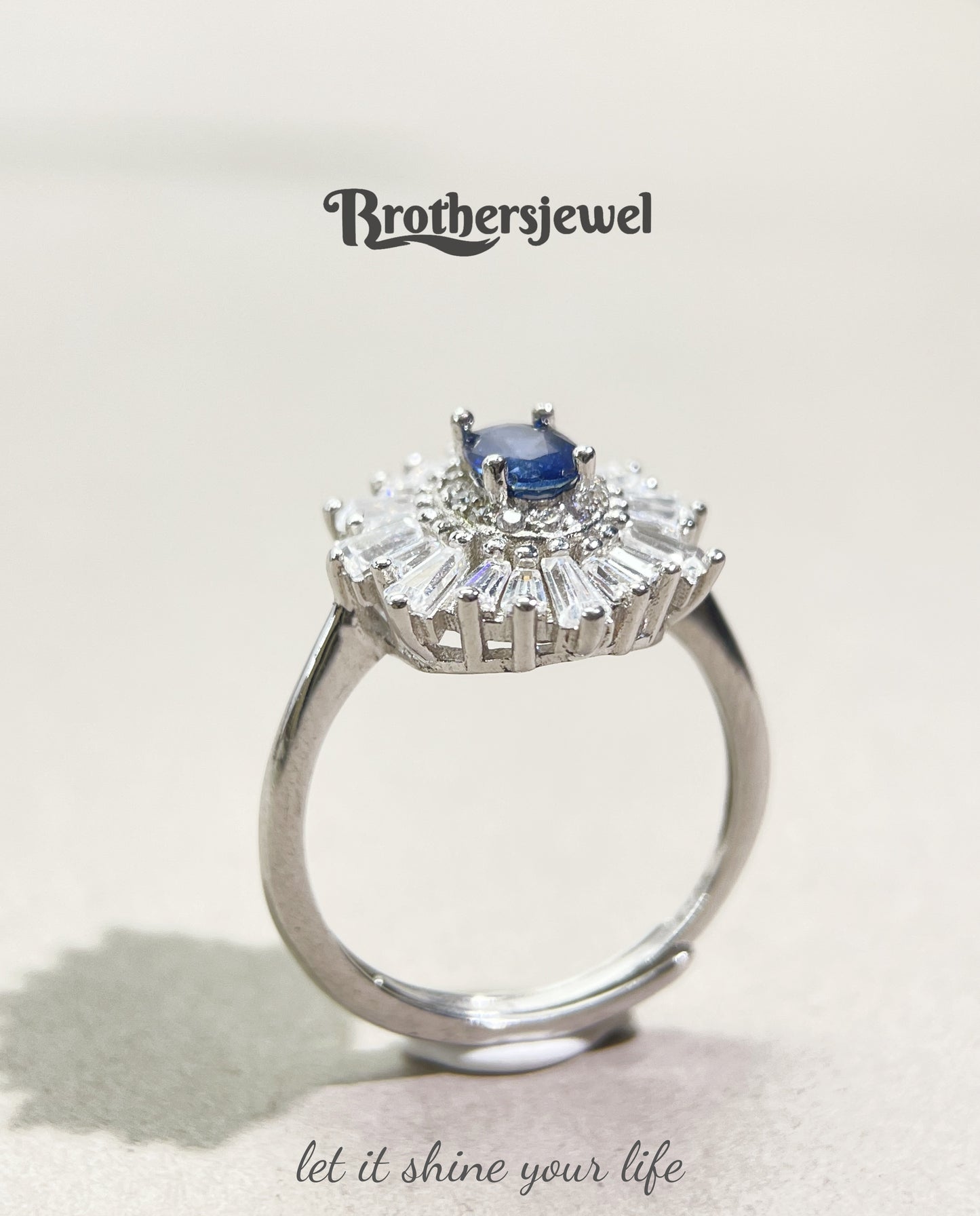 S925 Silver Natural Sapphire Ring L0109159