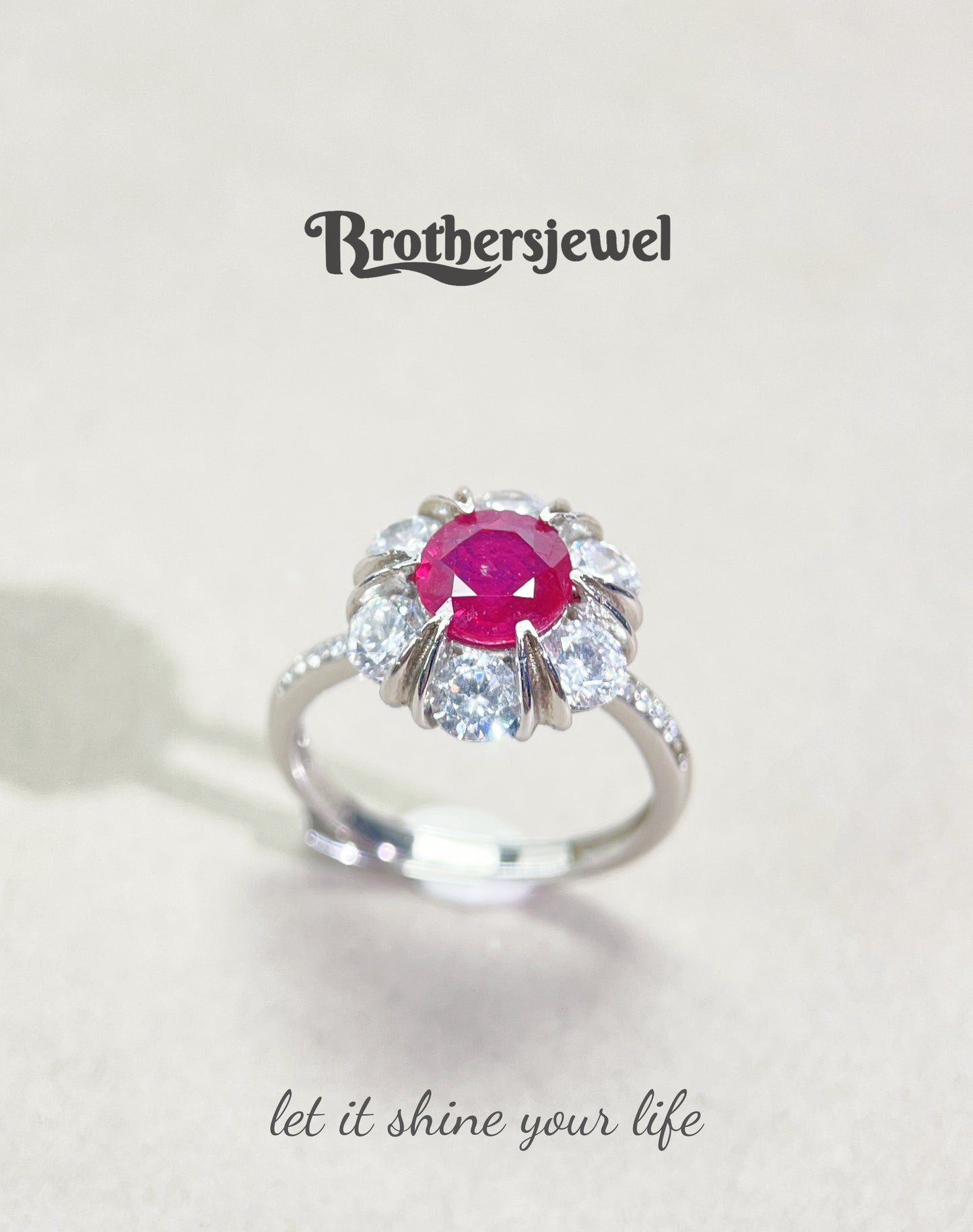 S925 Silver Natural Gorgeous Ruby Ring L0098167