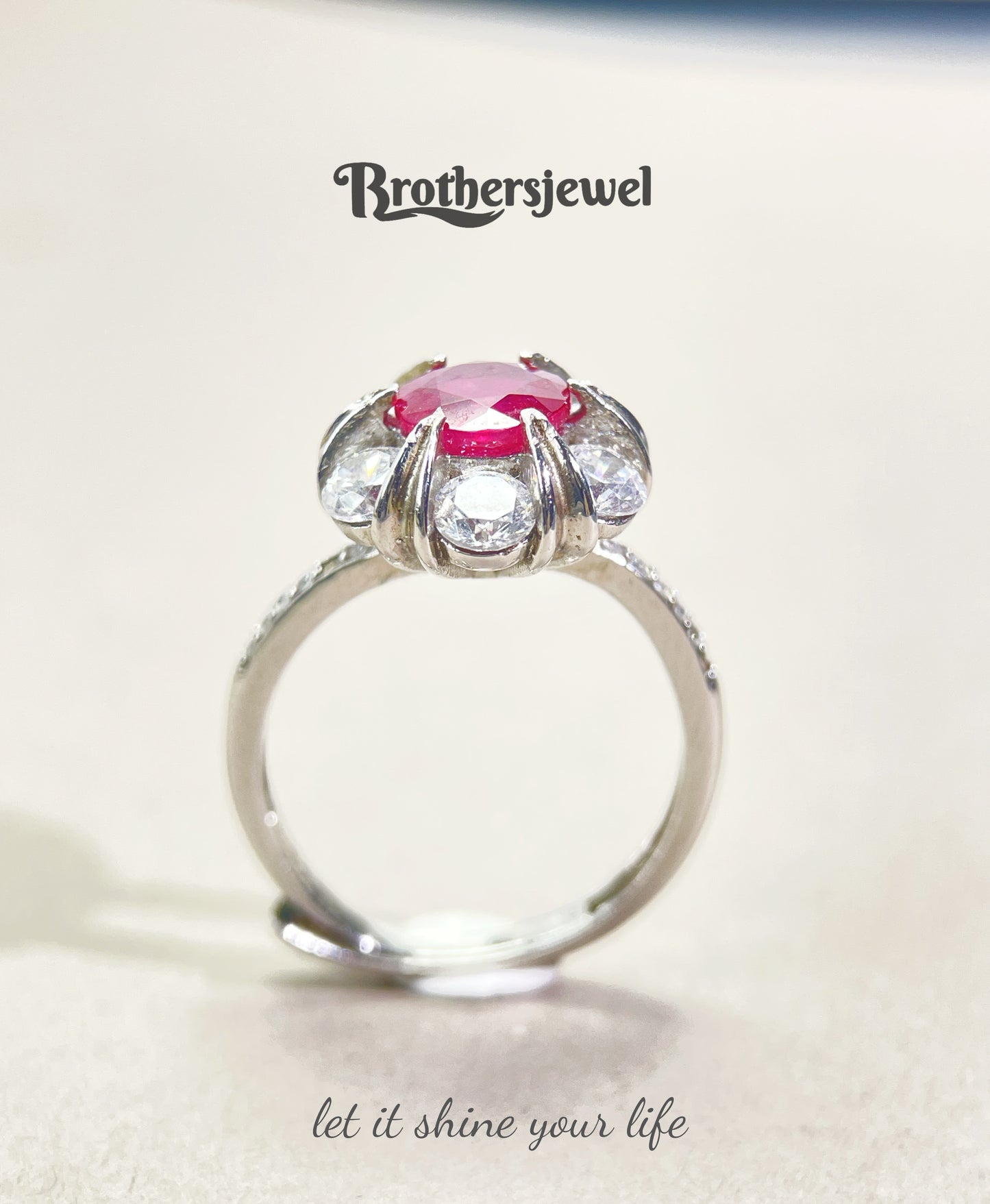 S925 Silver Natural Gorgeous Ruby Ring L0098167