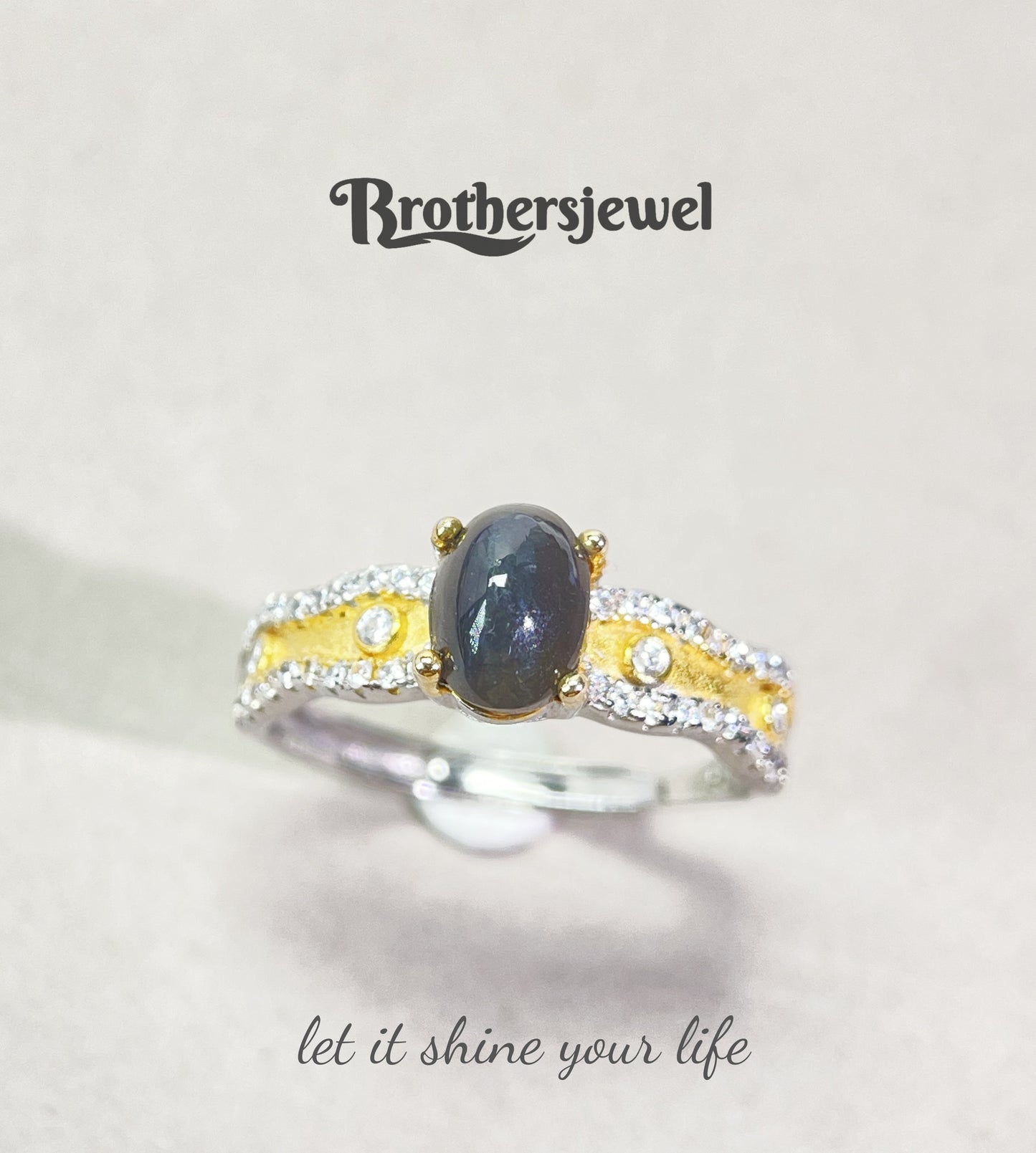 S925 Silver Natural Star Sapphire Ring L0089110