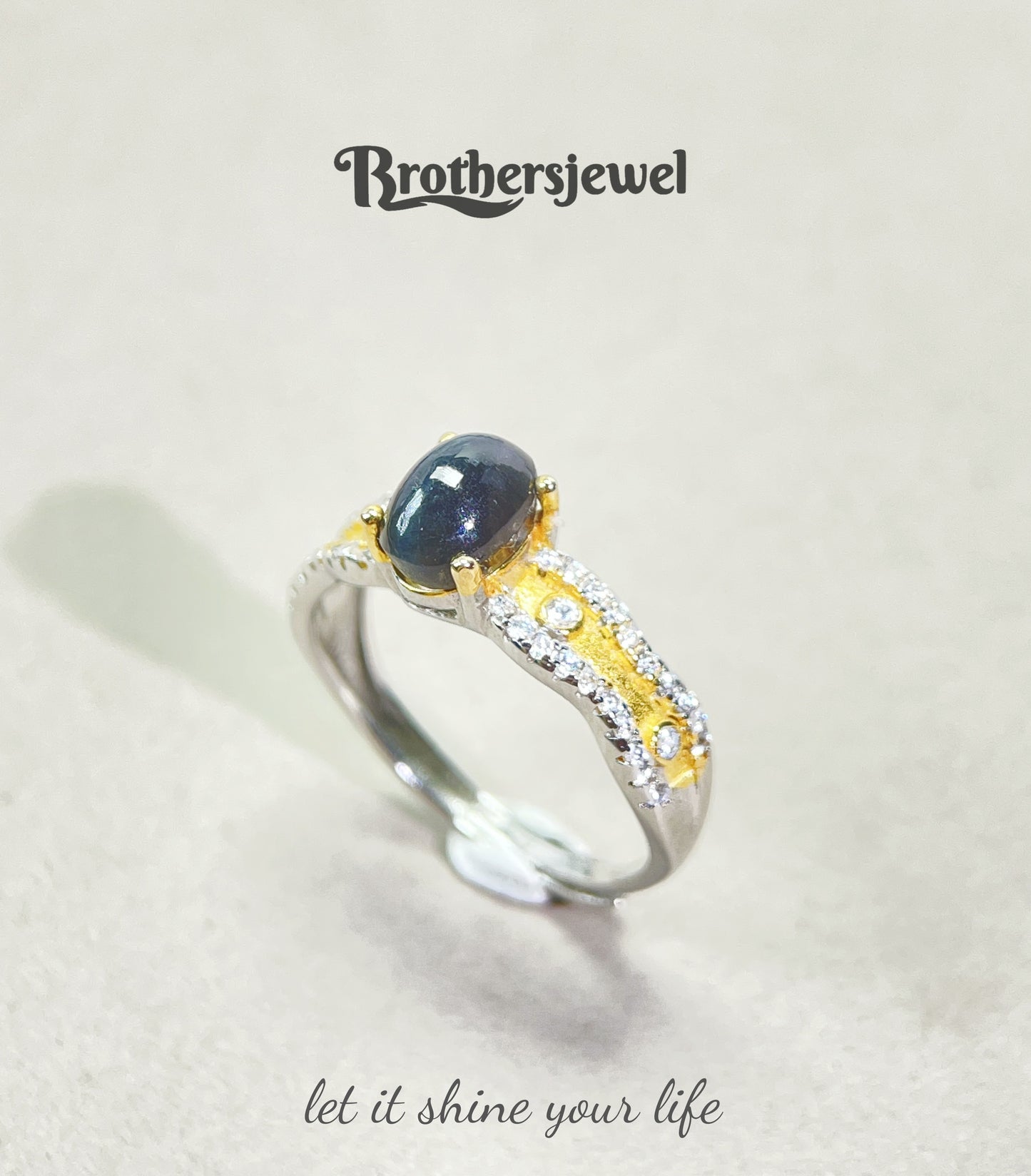 S925 Silver Natural Star Sapphire Ring L0089110