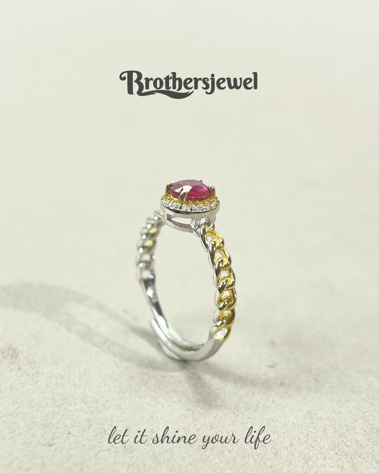 S925 Silver Natural Gorgeous Ruby Ring L0078179