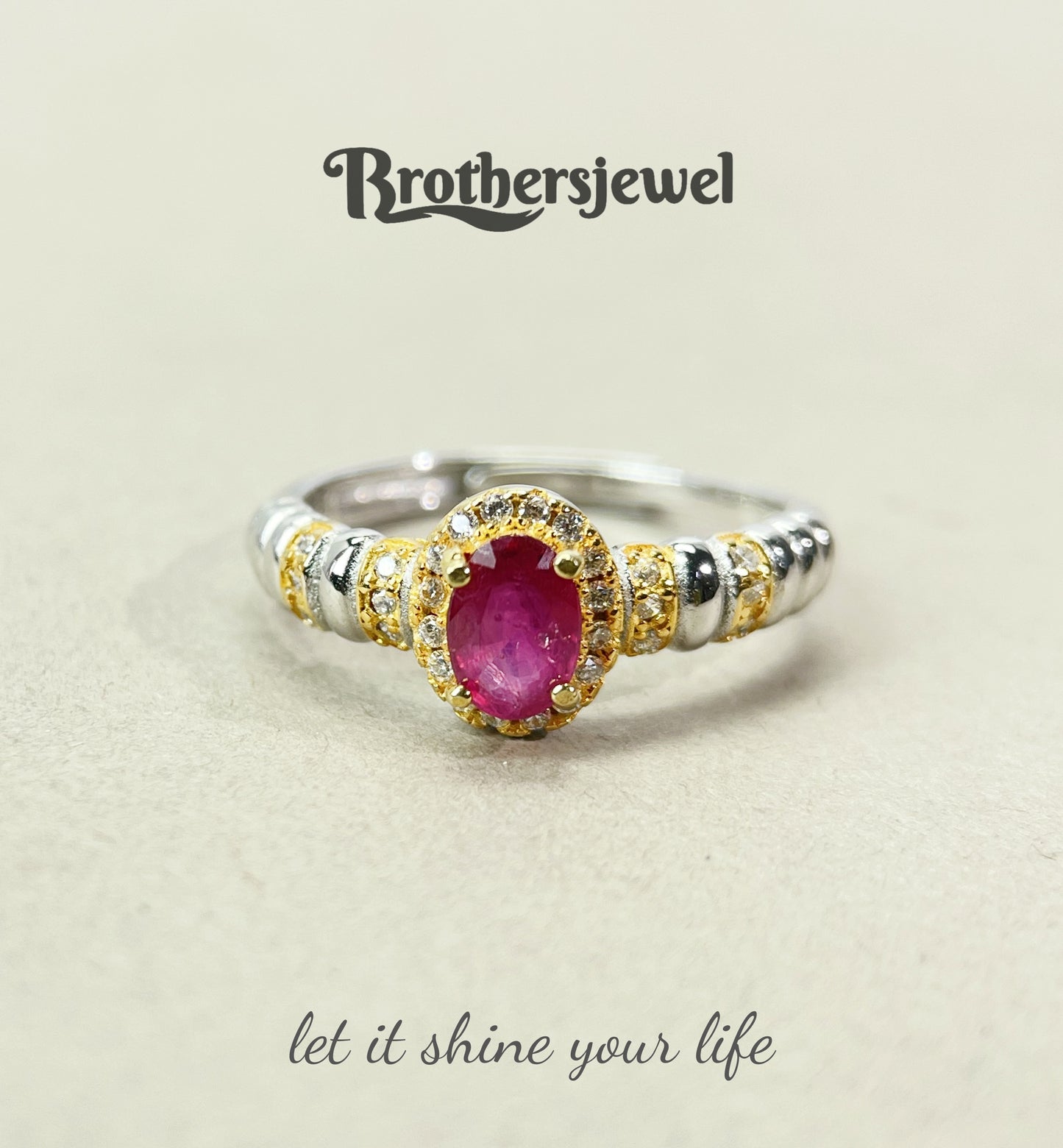 S925 Silver Natural Gorgeous Ruby Ring L0078177