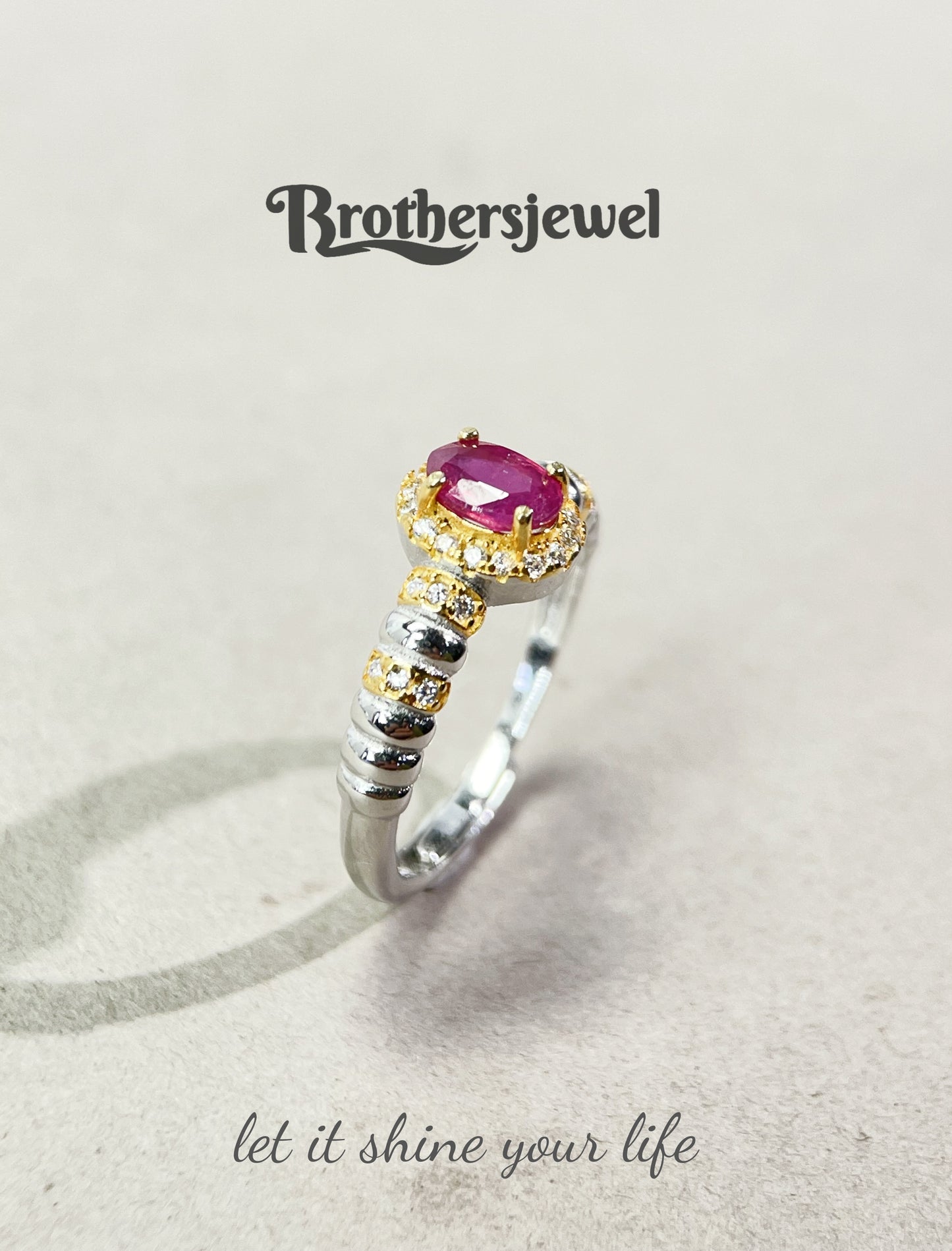 S925 Silver Natural Gorgeous Ruby Ring L0078177