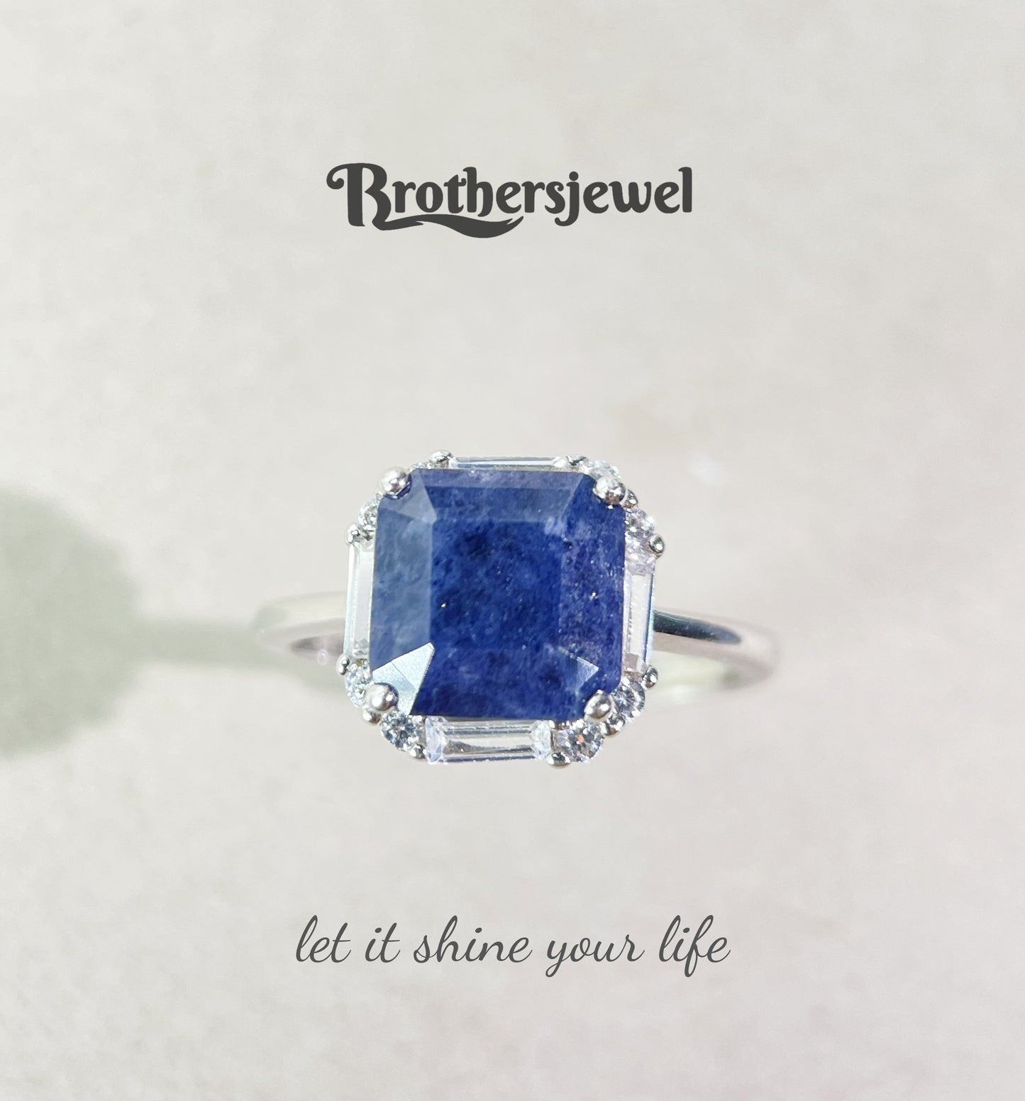 S925 Silver Natural Sapphire Ring N0070102