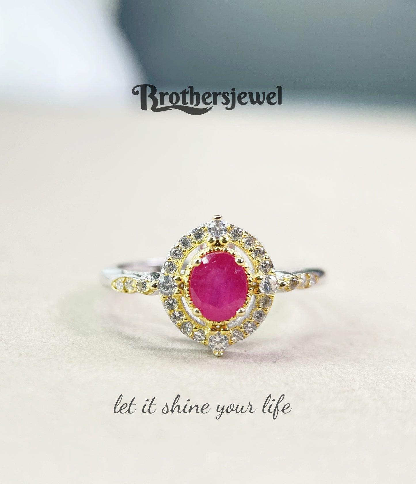 S925 Silver Natural Gorgeous Ruby Ring L083181