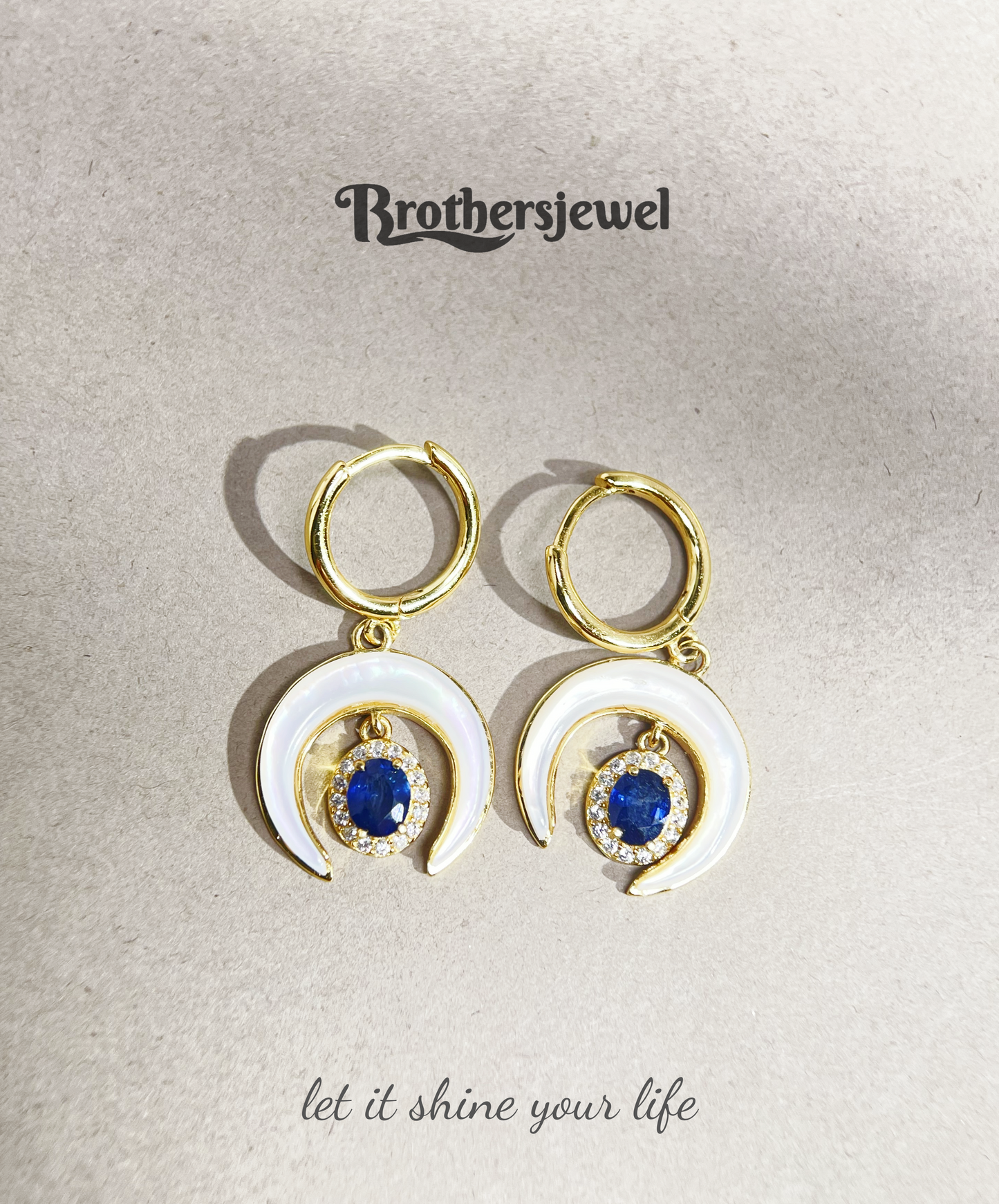 S925 Sterling Silver Natural Sapphire Earring L0159156