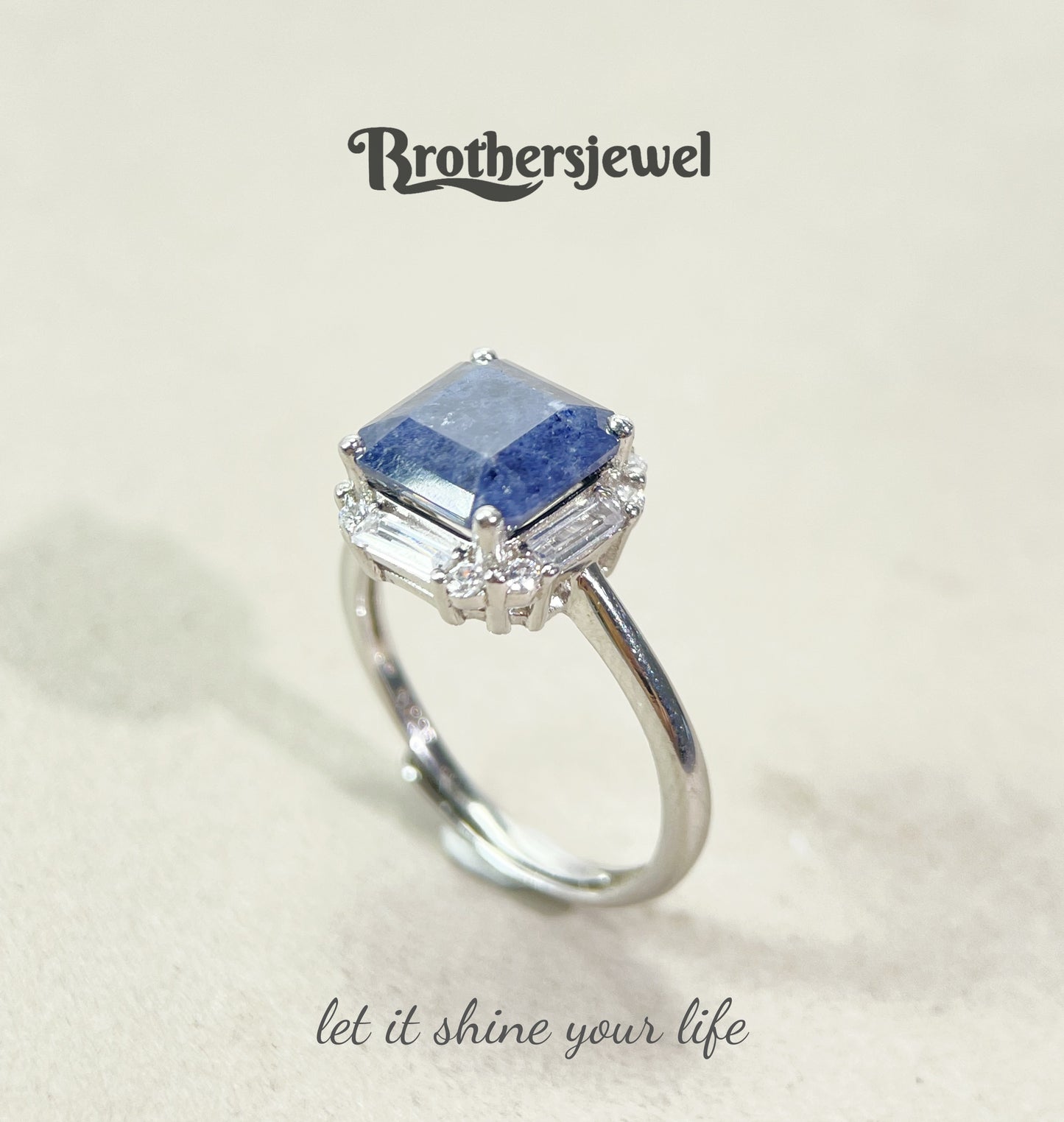 S925 Silver Natural   Sapphire  Ring N0070102