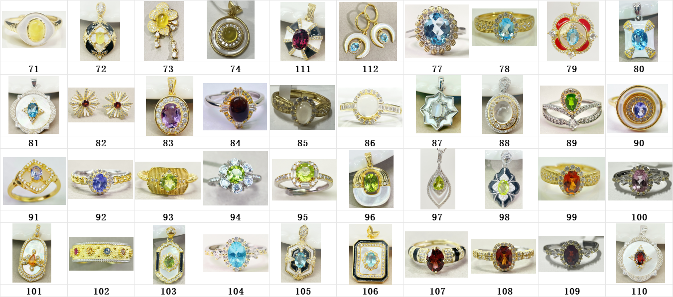 TIKTOK LIVE Jewelry in Tray S925 Silver Gemstone Come With Certificate-（number：98-197）